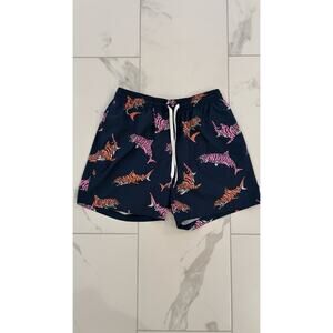 Chubbies Swim Trunks King Of The Seas Tiger Shark 5.5 Inseam Large No Liner